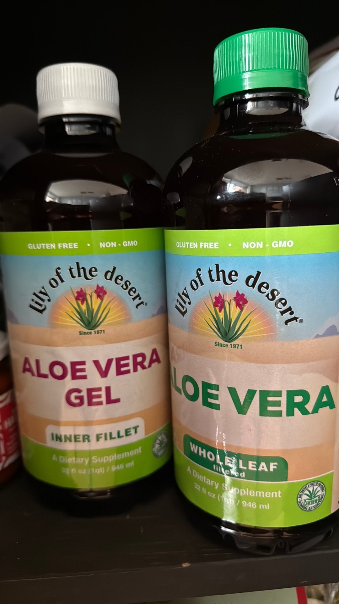 Aloe vera juice en gel nieuw lily of the desert, Ophalen of Verzenden, Nieuw, Poeder of Drank