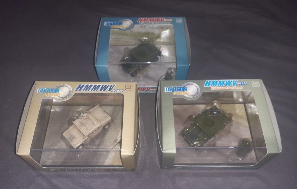 Dragon 1:72 Humvee jeep verschillende versies, Verzenden, Nieuw, Schaalmodel