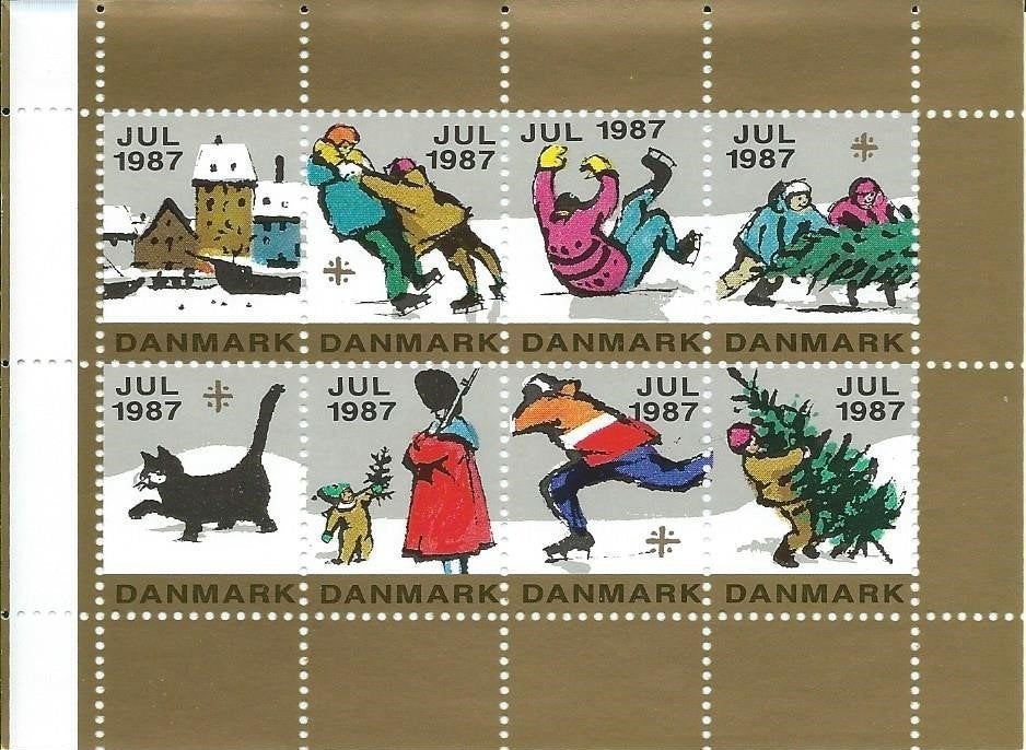 Denemarken - Kerst 1987 - Drukproces - Setje - Postfris, Ophalen of Verzenden, Denemarken, Postfris
