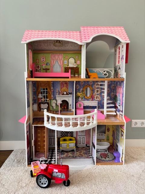 Mooi groot poppenhuis, Kinderen en Baby's, Speelgoed | Poppenhuizen, Ophalen, Zo goed als nieuw, Poppenhuis