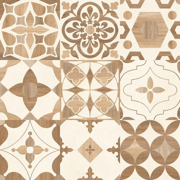 B-keus GeoCeramica 60x60 Mywood Decoro, Tuin en Terras, Tegels en Klinkers, Niet ingevuld, Keramiek, Niet ingevuld, Nieuw