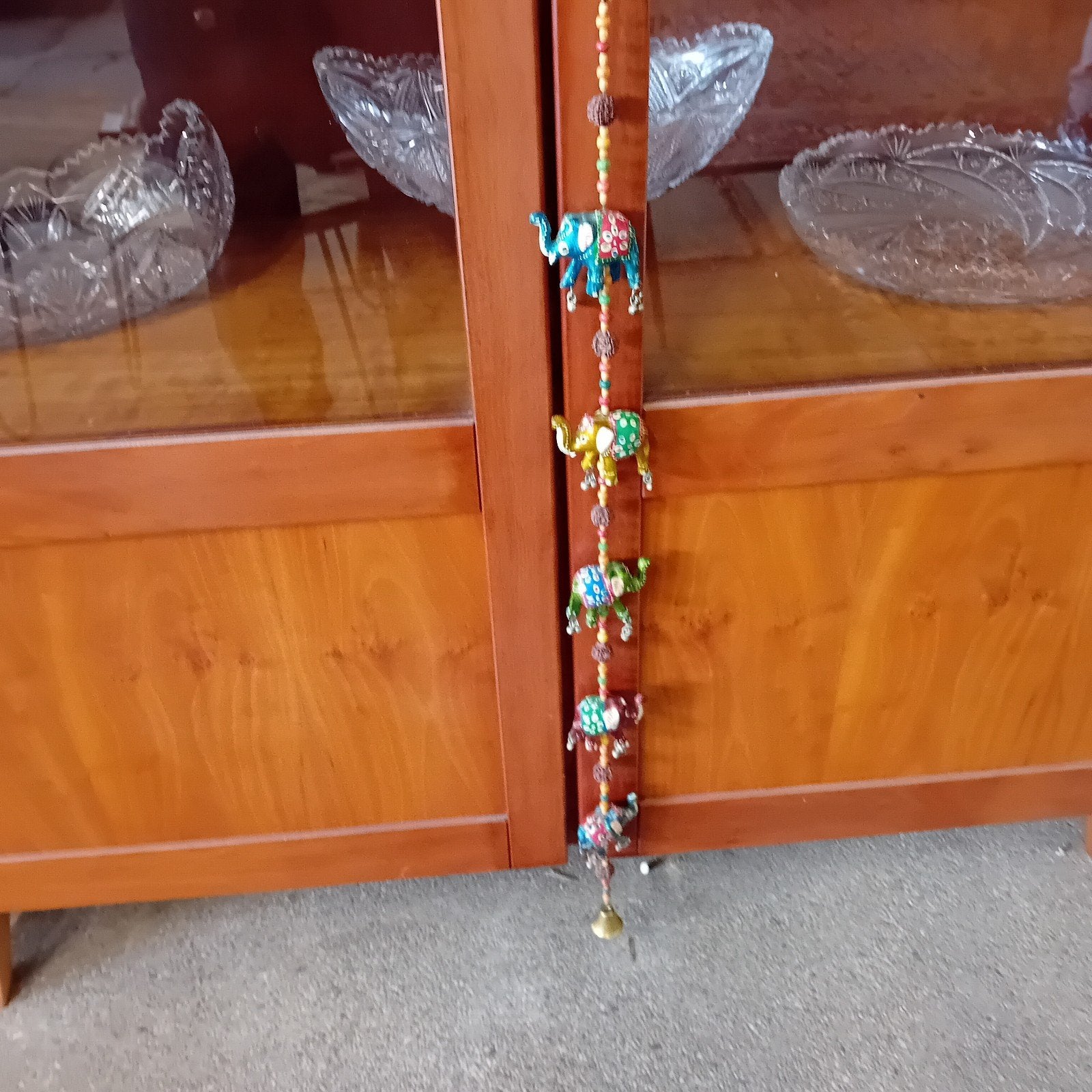 Decoratieve olifanten slinger met belletjes, Meerkleurig, Verzenden, Metaal, Oosters