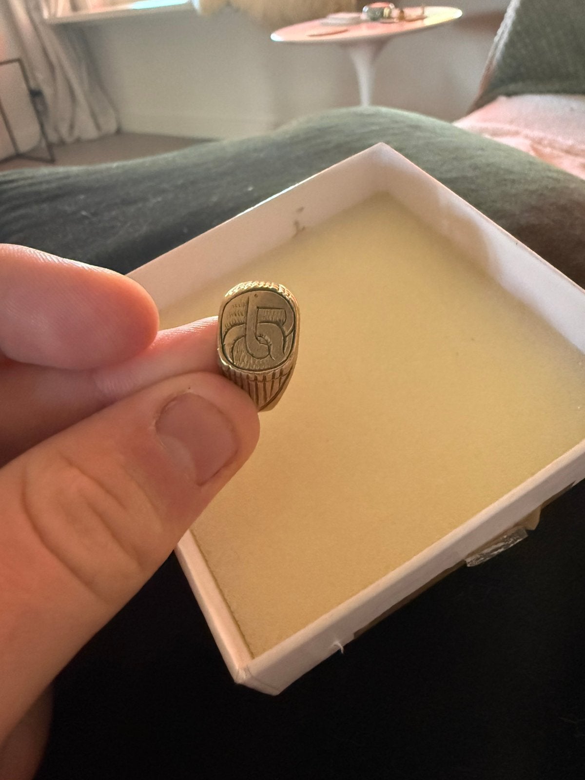 Gouden zegelring heren, Sieraden, Tassen en Uiterlijk, Gebruikt, 20 of groter, Heer, Ophalen of Verzenden