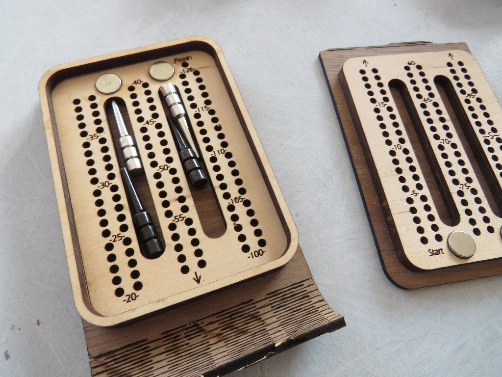 Horne cribbage board, Ophalen of Verzenden, Gebruikt