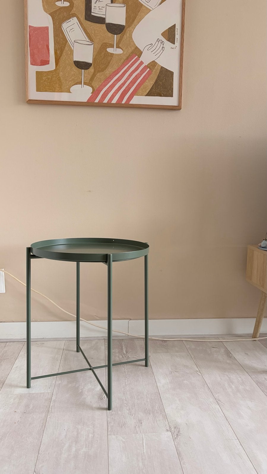 IKEA GLADOM tafel, 45 tot 60 cm, Minder dan 55 cm, Gebruikt, Metaal of Aluminium