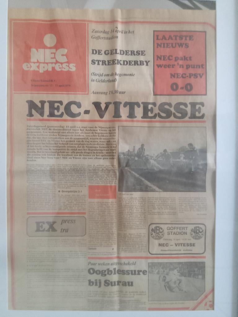 NEC express 1979, Ophalen of Verzenden, Gebruikt, Overige binnenlandse clubs, Boek of Tijdschrift