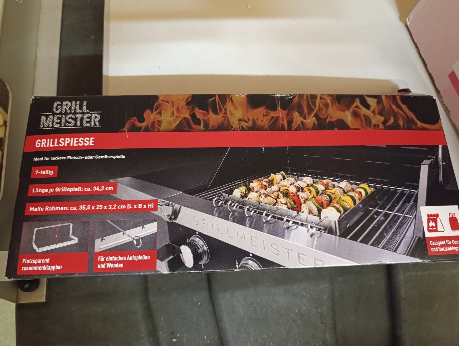 Grill Meister Grillspieße 7-delig - Nieuw in doos, Ophalen of Verzenden, Nieuw, Grill Meister