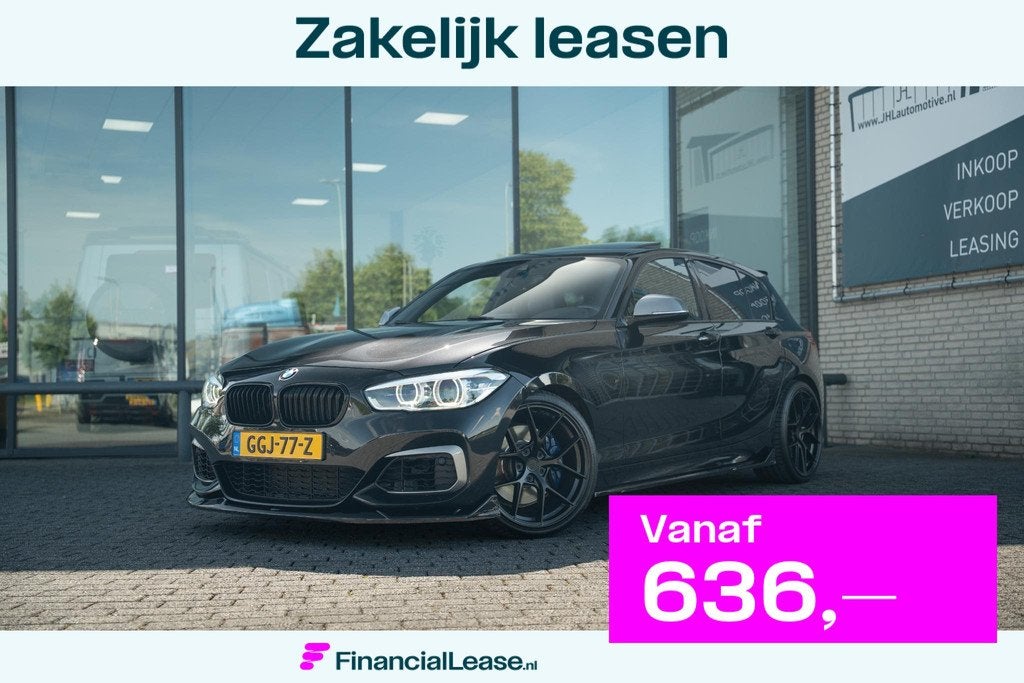 BMW 1-serie M140I XDrive High Exe.*AKRA*KW*MAXTON*440PK*PANO, Gebruikt, Zwart, Bedrijf, Vierwielaandrijving