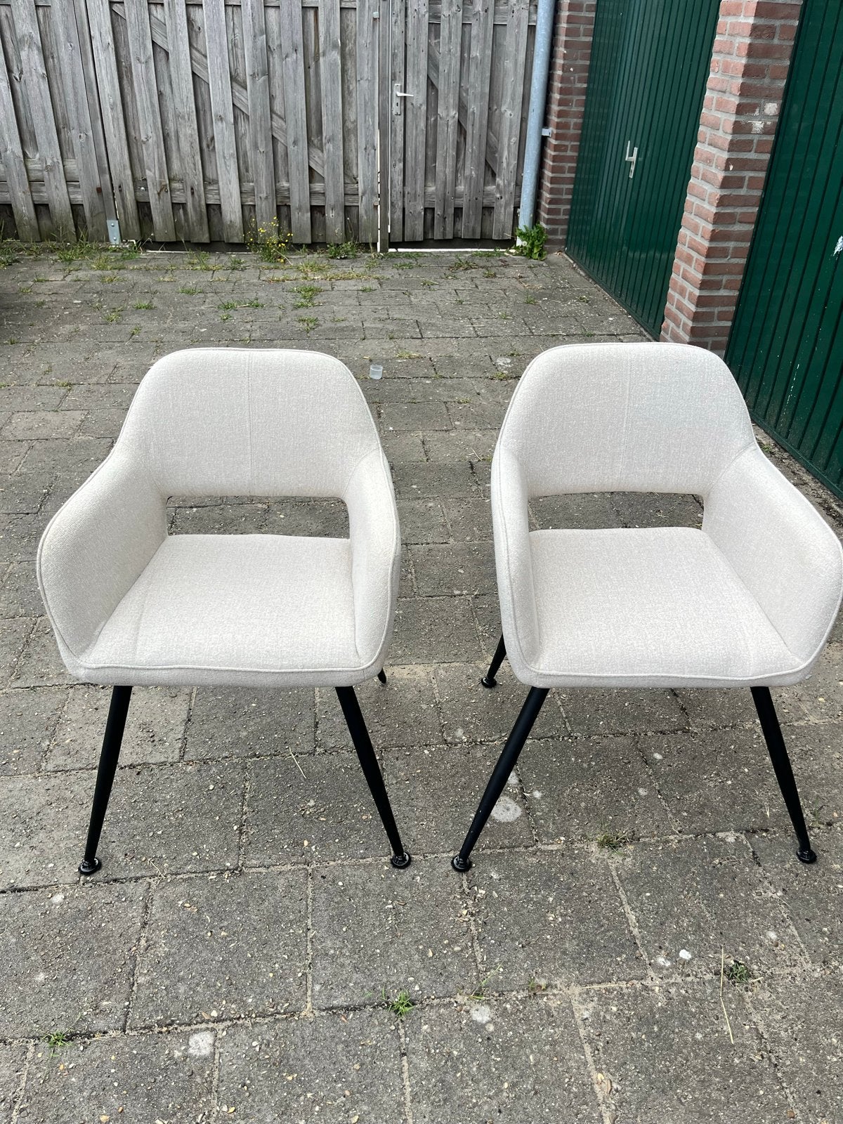 Vera zand Karwei stoelen - Set van 2, Huis en Inrichting, Ophalen, Twee, Overige kleuren, Zo goed als nieuw