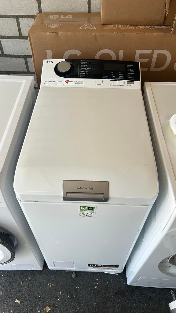 AEG L7TB73E Bovenlader wasmachine 7Kg 1300 Toeren, Witgoed en Apparatuur, Wasmachines, Ophalen, Gebruikt, Bovenlader, Wolwasprogramma