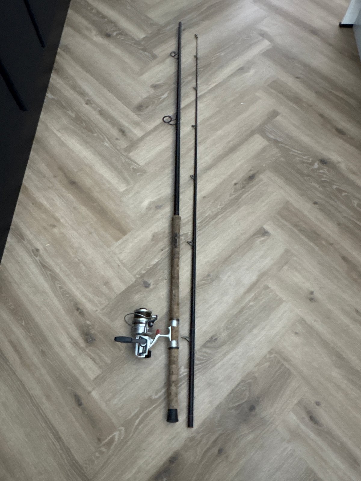Complete hengelset: Daiwa 2600C molen en hengel VINTAGE, Ophalen, Gebruikt, Complete hengel