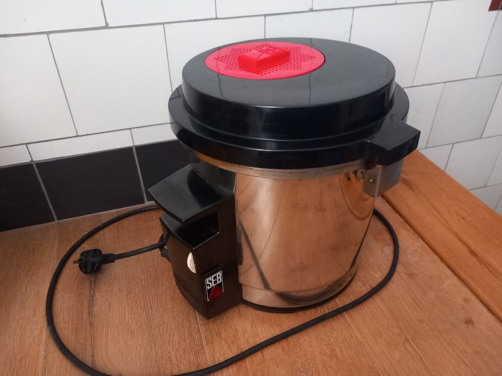 vintage frietpan, friteuse, SEB tefal, rvs, uniek, jaren 70, 3 tot 4 liter, Ophalen of Verzenden, Zo goed als nieuw