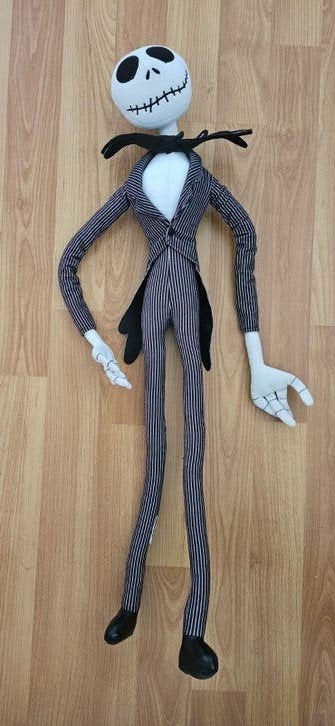 Jack Skellington knuffel 65 cm Nightmare Before Christm, Ophalen of Verzenden, Overige figuren, Gebruikt, Knuffel