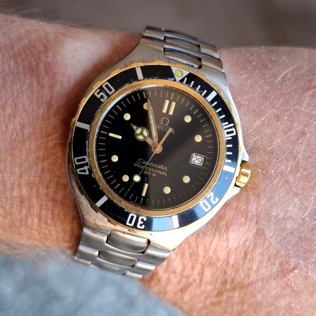 Omega seamaster 200m, Ophalen of Verzenden, Gebruikt, Staal, Omega