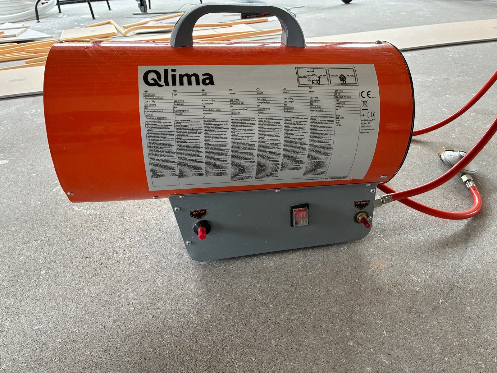 Qlima GFA1030 heteluchtkanon, Ophalen, Minder dan 60 cm, Kachel, 30 tot 80 cm