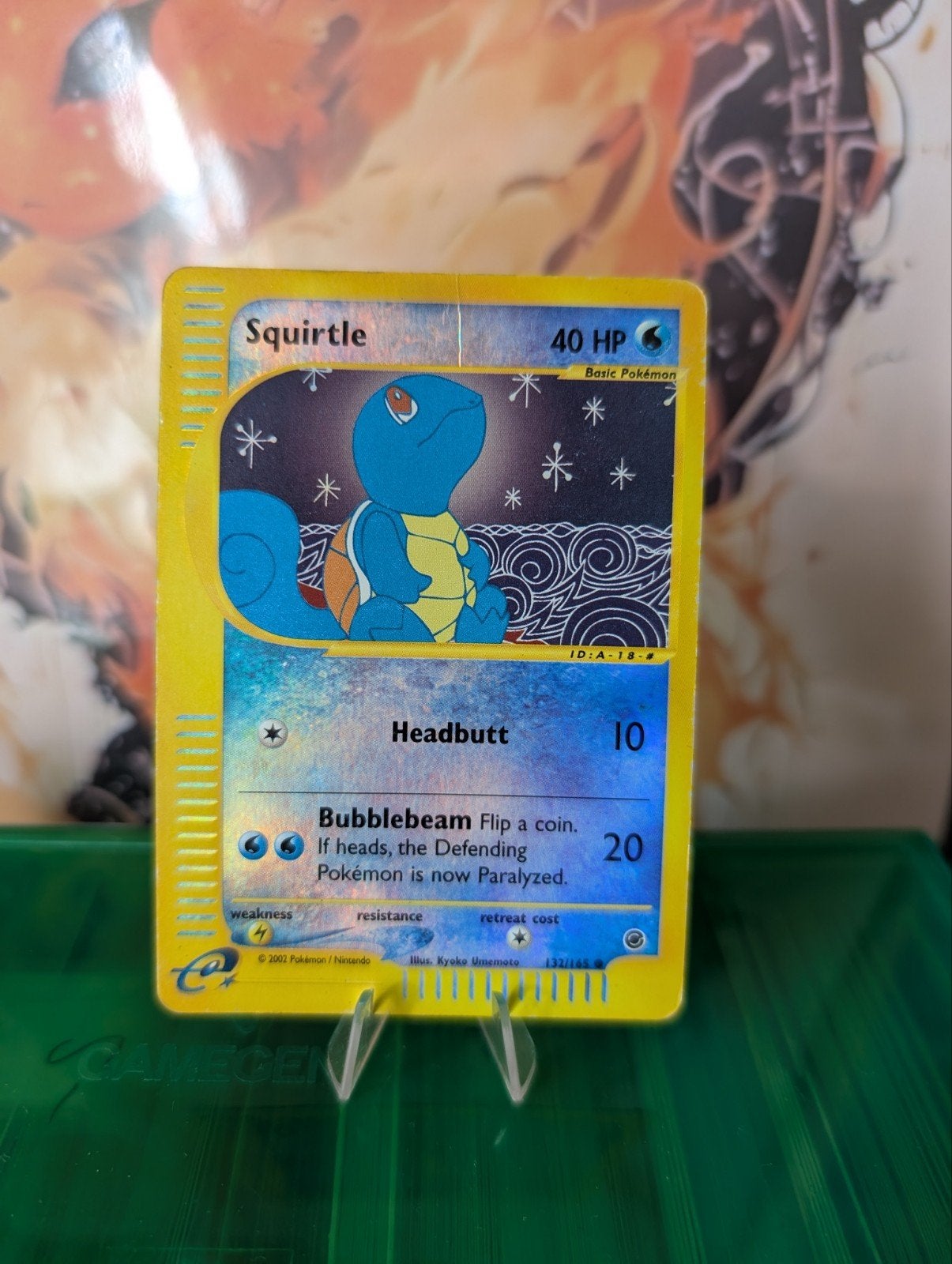 Pokémon Squirtle 137/165 Expedition Kaart Reverse, Ophalen of Verzenden, Gebruikt, Losse kaart
