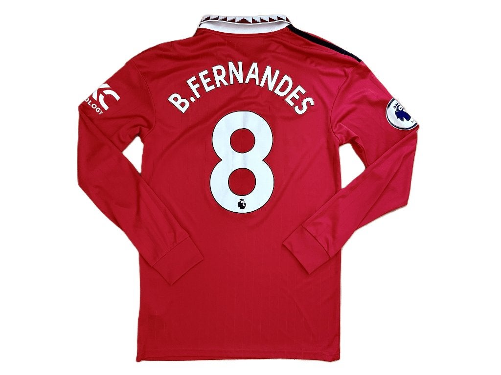 Manchester United thuisshirt 2022/23 – B. Fernandes #8 – S, Sport en Fitness, Maat S, Ophalen of Verzenden, Zo goed als nieuw