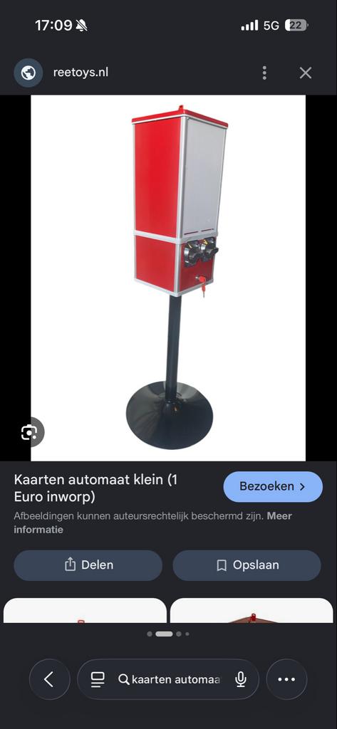 Gezocht: kaarten automaat, Ophalen of Verzenden, Gebruikt
