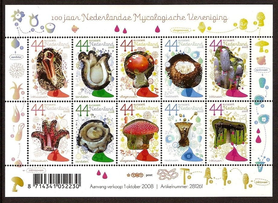 Nederland NVPH nr V2593/02 postfris Paddenstoelen 2008, Ophalen of Verzenden, Na 1940, Postfris