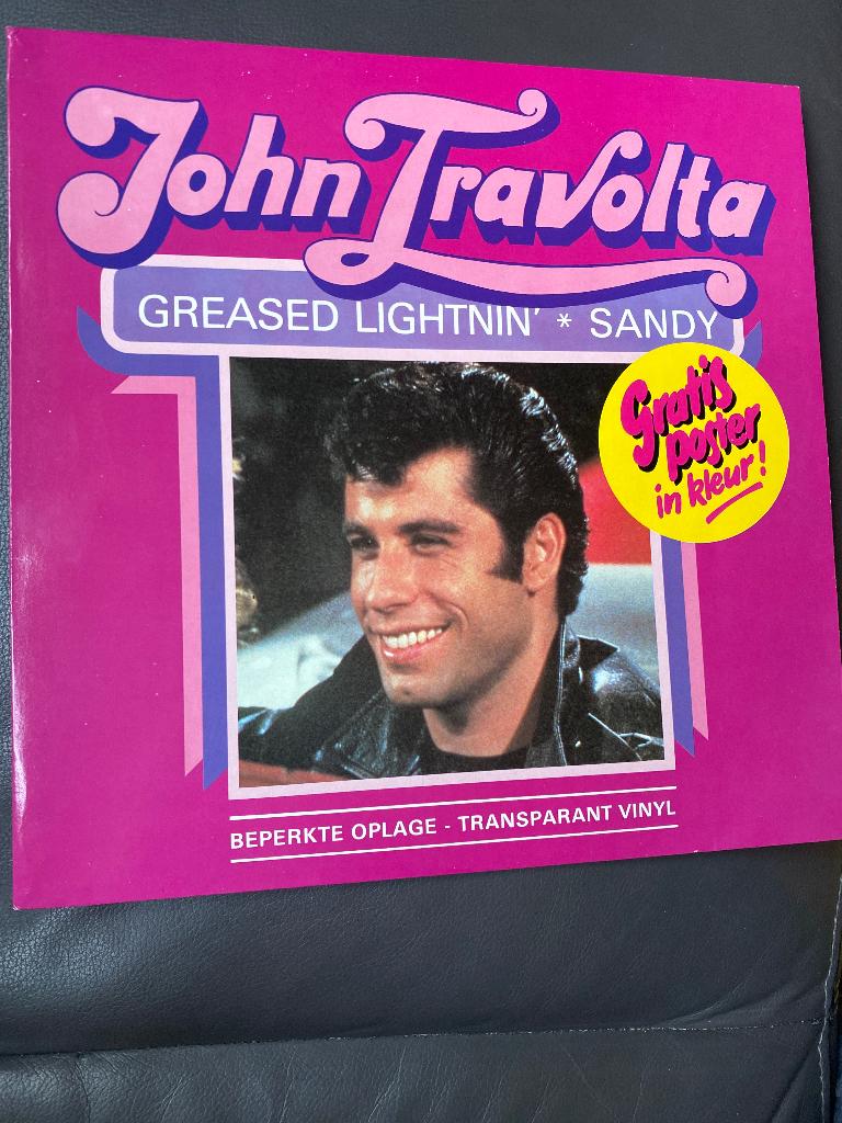 John Travolta ( Grease ) : Greased ( lp vinyl), Inclusief poster, Ophalen of Verzenden, Gebruikt, 12 inch