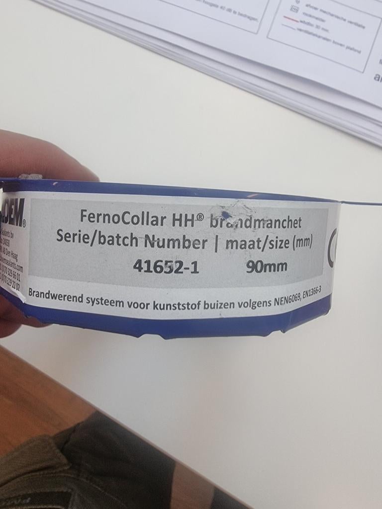 FernoCollar HH brandmanchet 90mm - Brandwerend systeem, Ophalen of Verzenden
