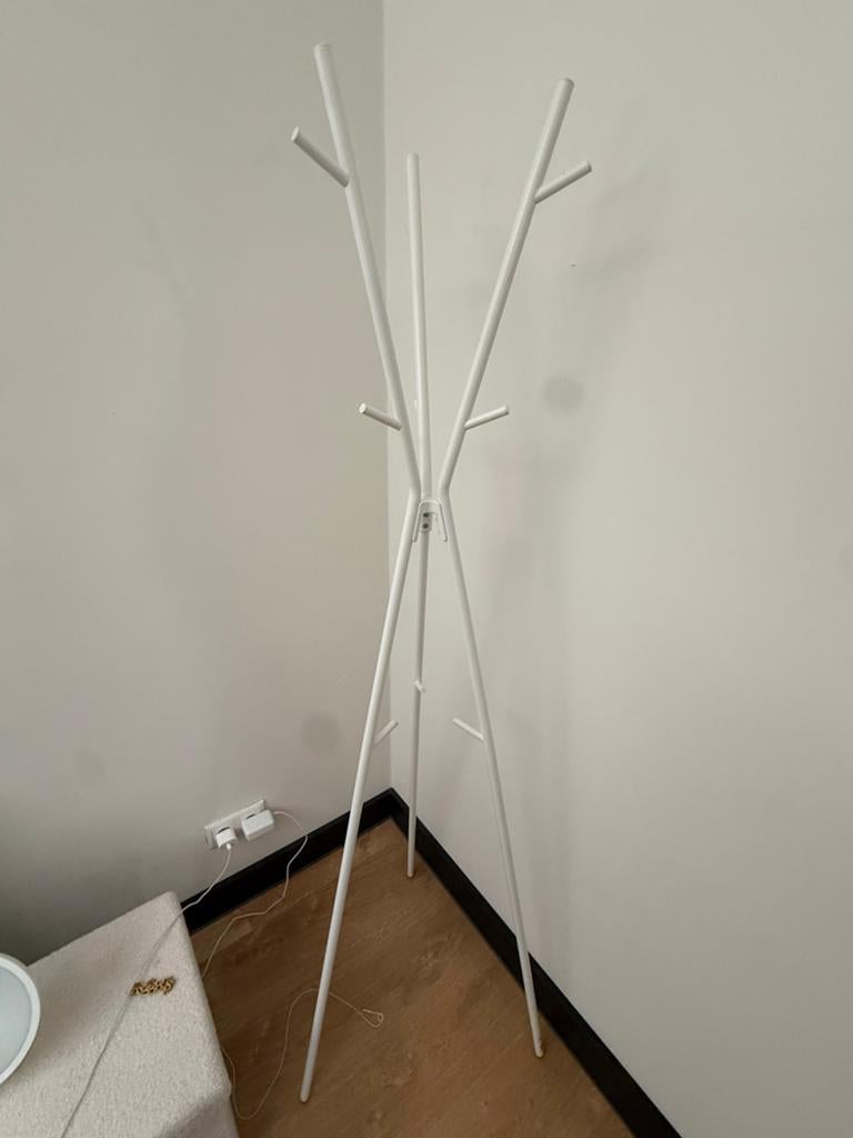2x Kledingrek / Kapstok - Wit Metaal, Ophalen of Verzenden, Gebruikt, Metaal, 75 cm of meer