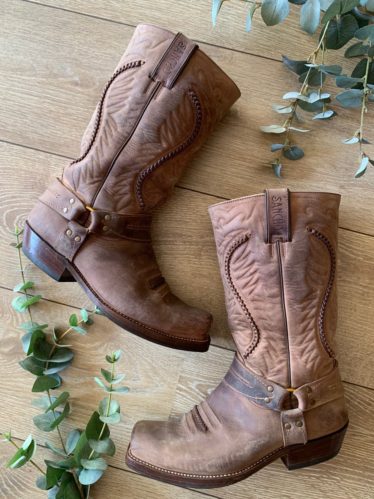 Sancho bikerboots 44 western boots bohemian laarzen, -, -, Boots, Ophalen of Verzenden