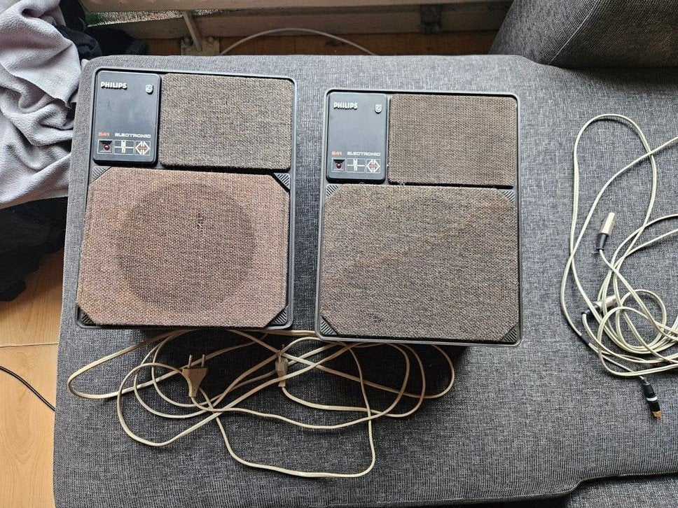 Philips 22RH541 MFB actieve vintage luidsprekers – werkend +, Ophalen, Philips, Gebruikt, Inclusief kabels