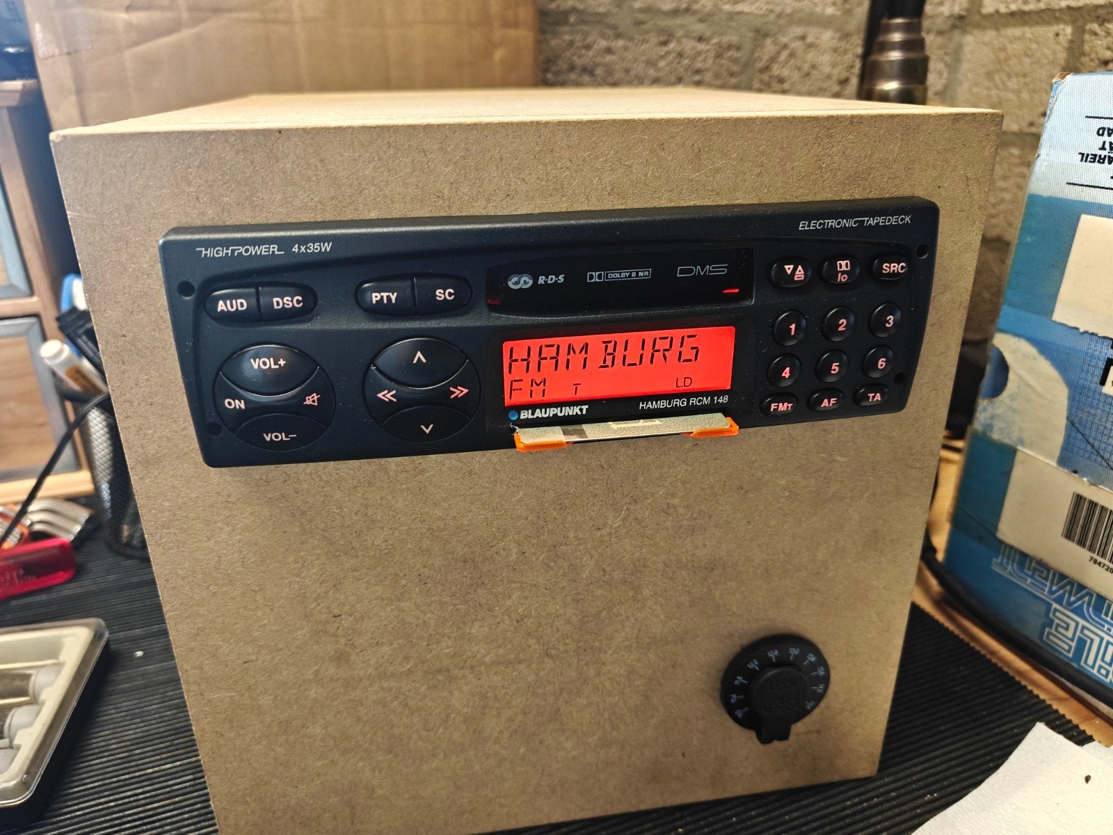 Blaupunkt Hamburg RCM 128 Radio/CC/AUX o.a geschikt BMW E36, Ophalen of Verzenden, Gebruikt