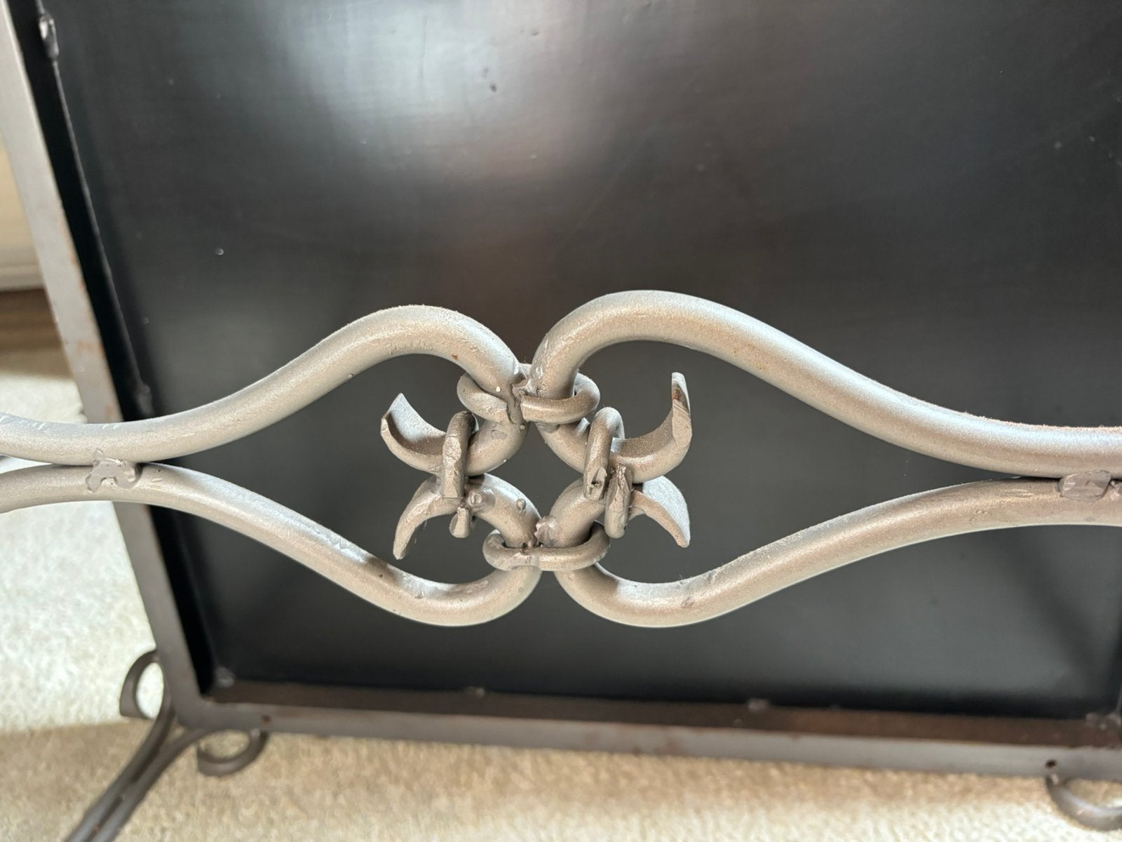 Smeedijzeren salontafel, Ophalen, Gebruikt, 50 tot 100 cm, Vierkant