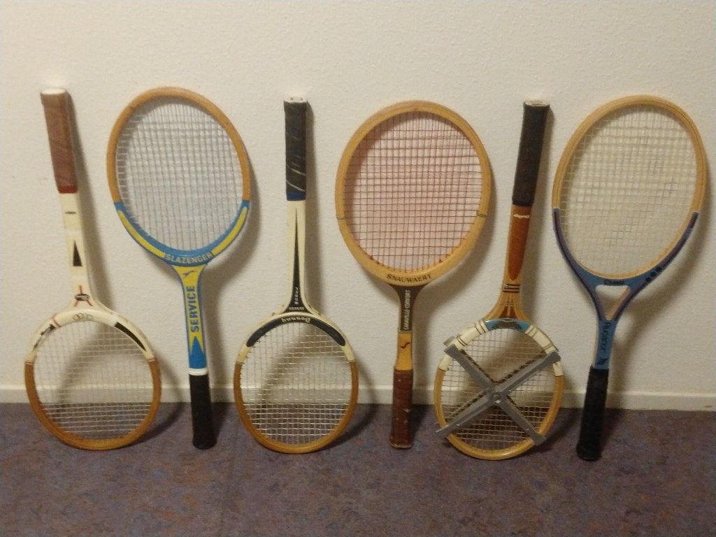 6 x houten tennis rackets vintage, Ophalen of Verzenden, Gebruikt, Racket, Overige merken
