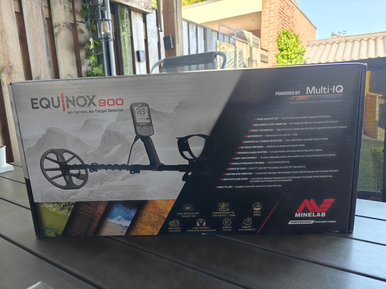 Minelab Equinox 900 Metaaldetector - Z.G.A.N. + Garantie, Discriminatie metaaldetectie, Meer dan 30 cm, Ophalen of Verzenden, Zo goed als nieuw