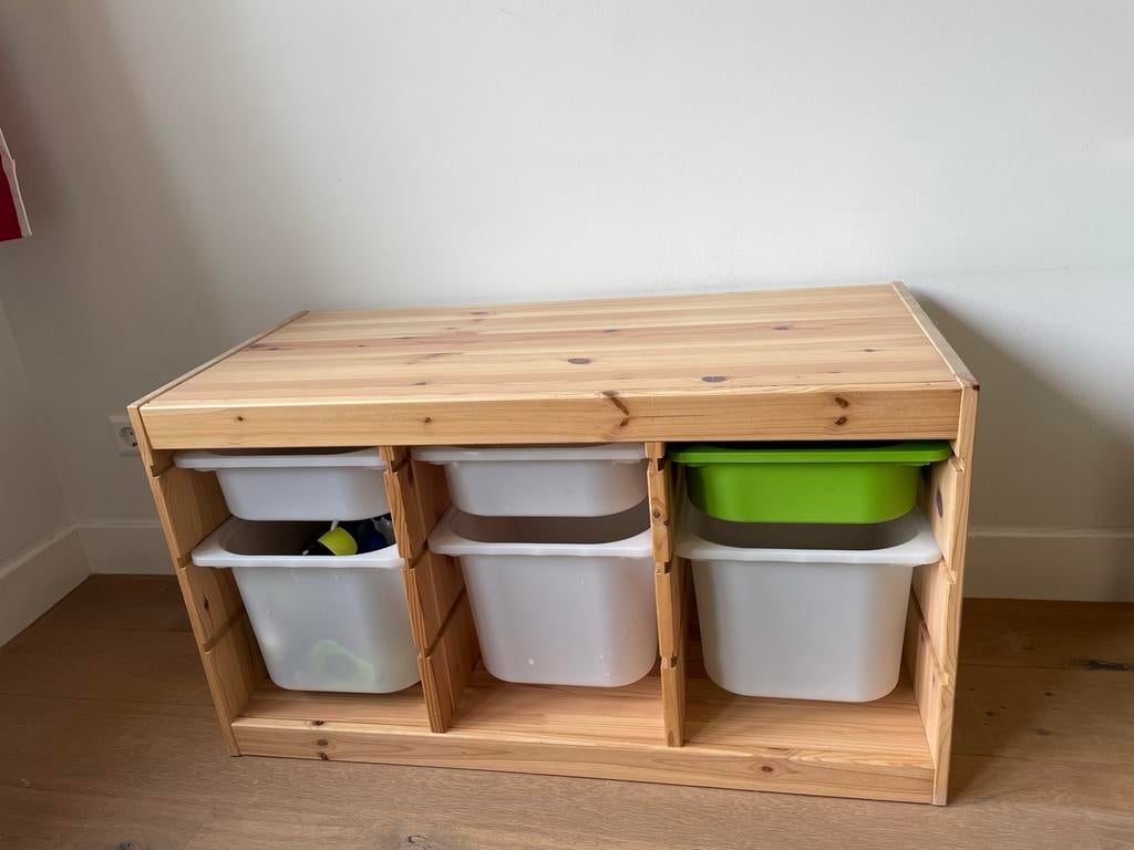 IKEA TROFAST ladekast met opbergbakken, Ophalen, Zo goed als nieuw, Stoel(en)