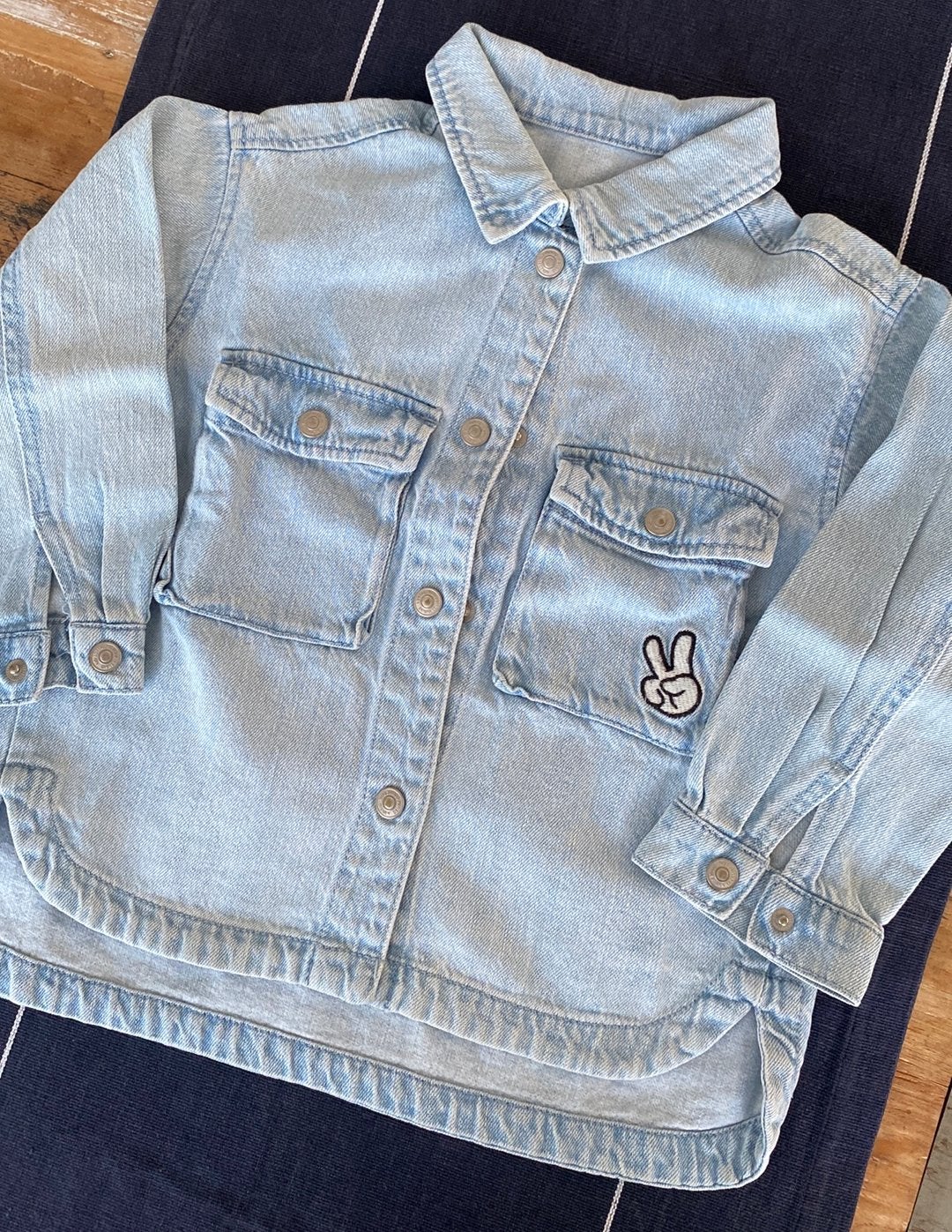 Meisjes Zara spijker jack maat 110, Kinderen en Baby's, Kinderkleding | Maat 110, Ophalen of Verzenden, Zo goed als nieuw, Meisje