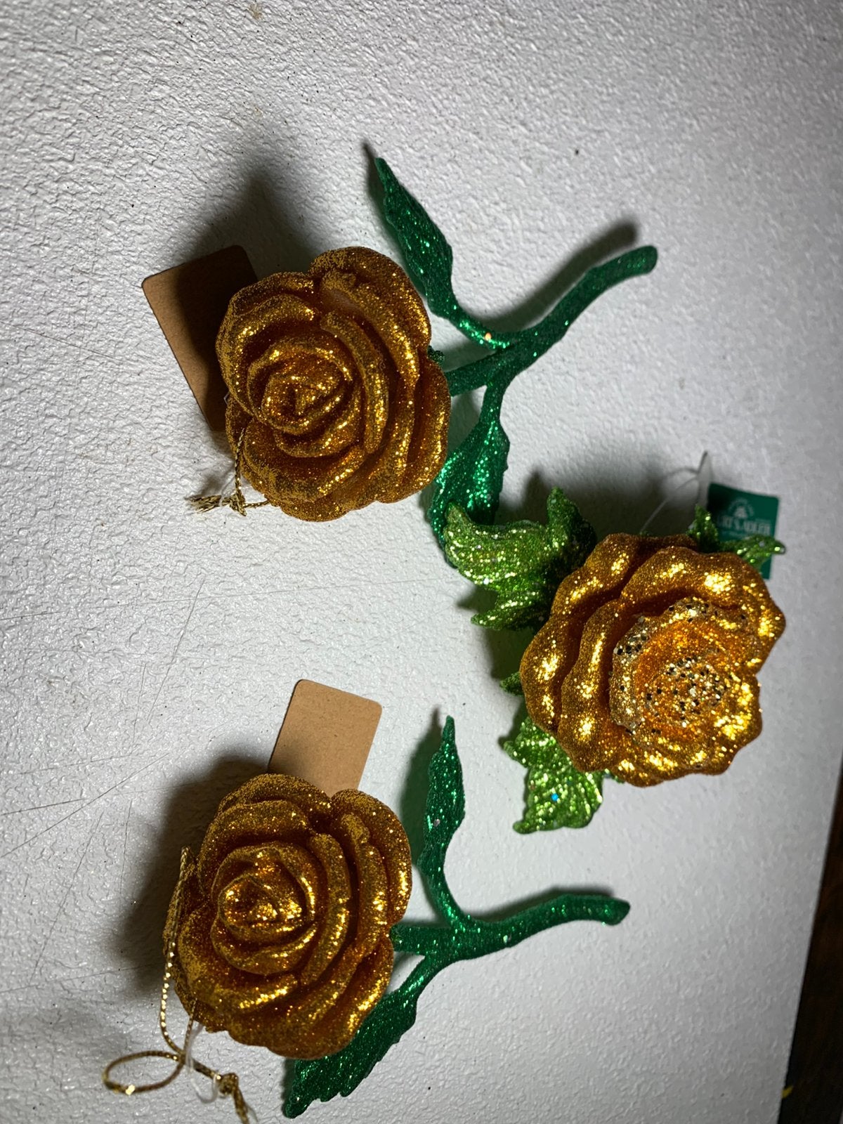 3 gouden kerst versieringen, Ophalen of Verzenden, Nieuw