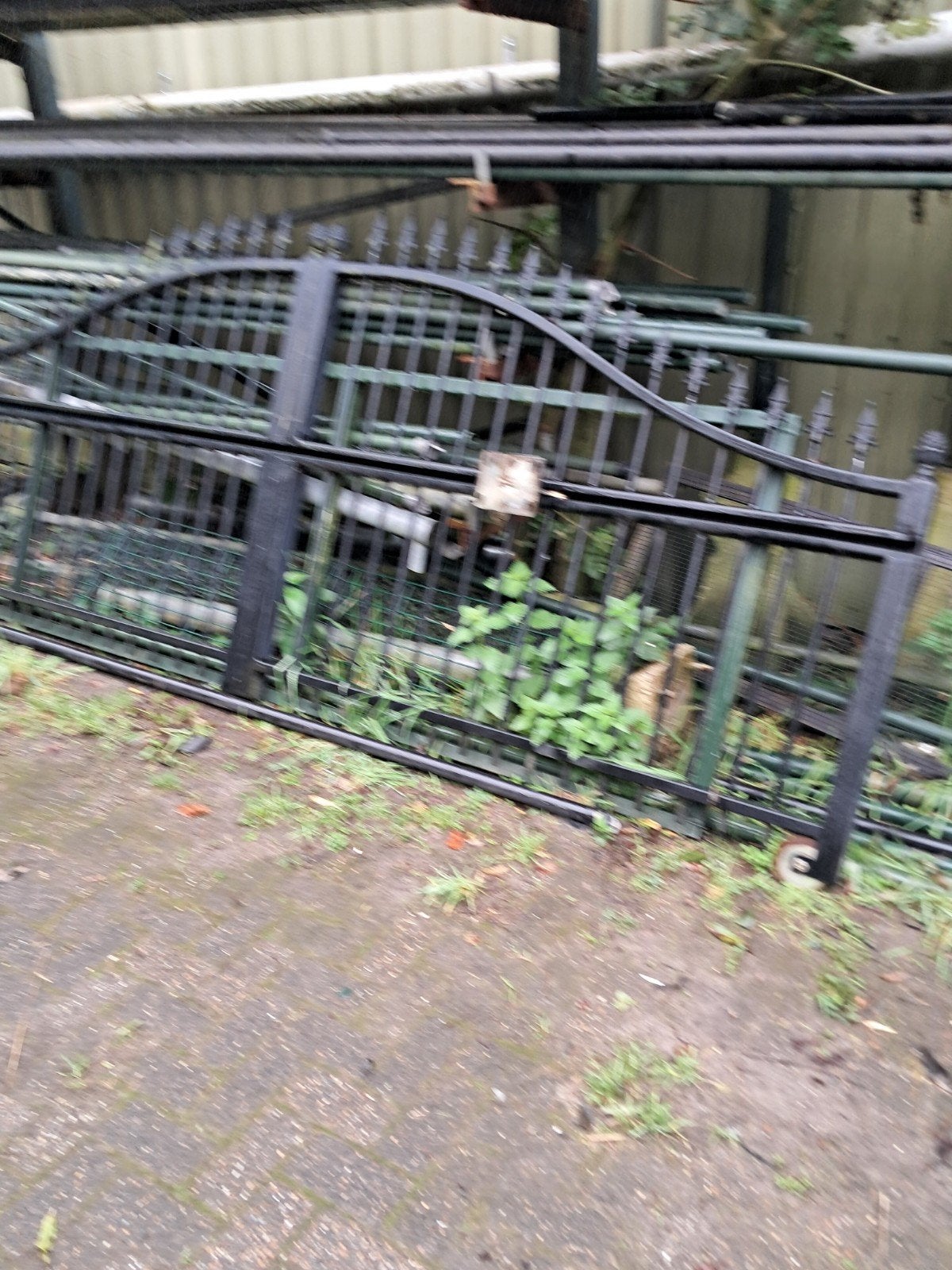 prachtige  schuif rol poort, Ophalen, IJzer