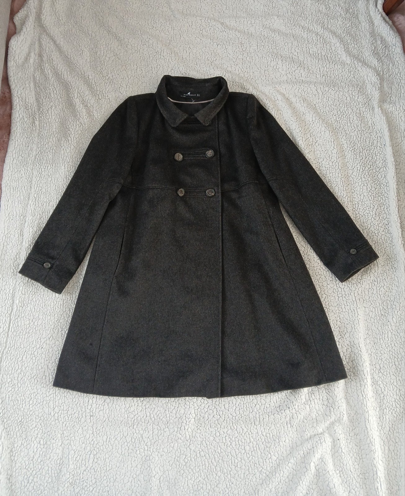 Zeer mooie wollen winterjas van Zara Mt.42, Kleding | Dames, Jassen | Winter, Maat 42/44 (L), Ophalen of Verzenden, Zo goed als nieuw