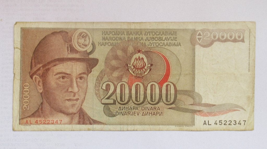 Joegoslavië 20.000 Dinara 1987, Verzenden, Joegoslavië
