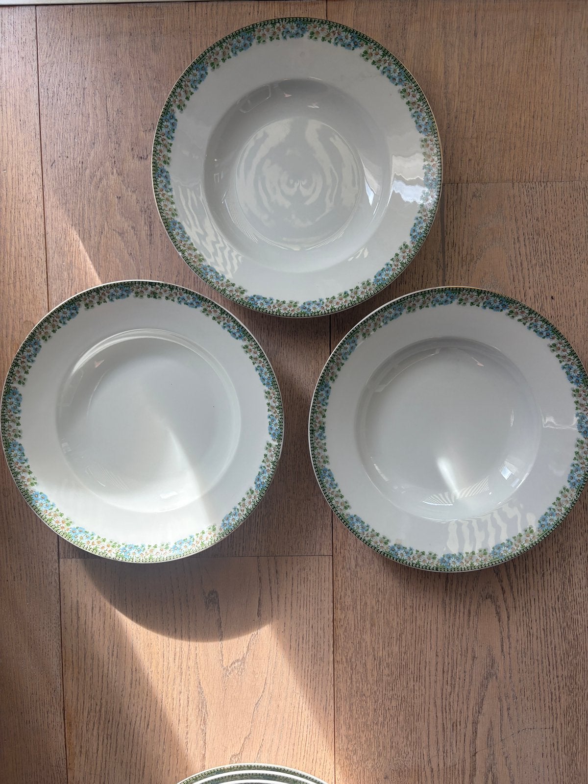 Antieke Fraureuth diepe borden (2) - Art Nouveau porselein, Ophalen of Verzenden
