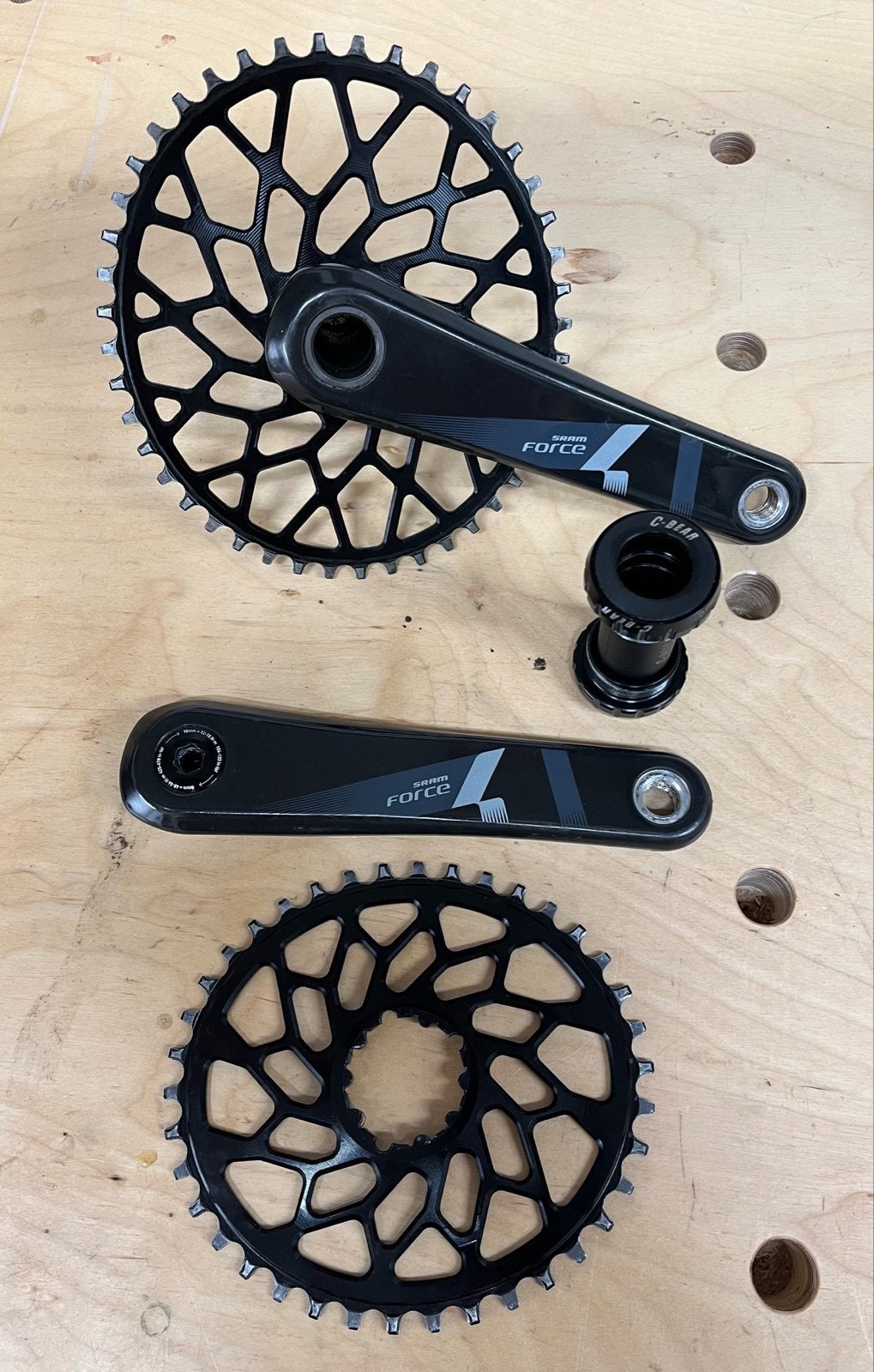 SRAM Force Crankstel 172,5 mm met C-Bear trapas, Fietsen en Brommers, Fietsonderdelen, Crankstel of Pedalen, Ophalen of Verzenden