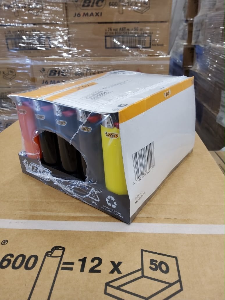 BIC J6 Maxi aanstekers - Doos van 50 stuks, Ophalen of Verzenden, Nieuw, Aansteker