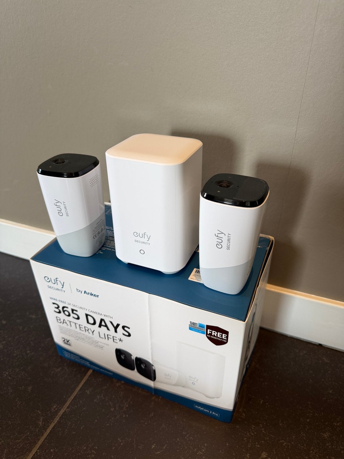 Eufy Security eufyCam 2 Pro 2K Beveiligingscamerasysteem, Audio, Tv en Foto, Videobewaking, Ophalen of Verzenden, Gebruikt, Buitencamera