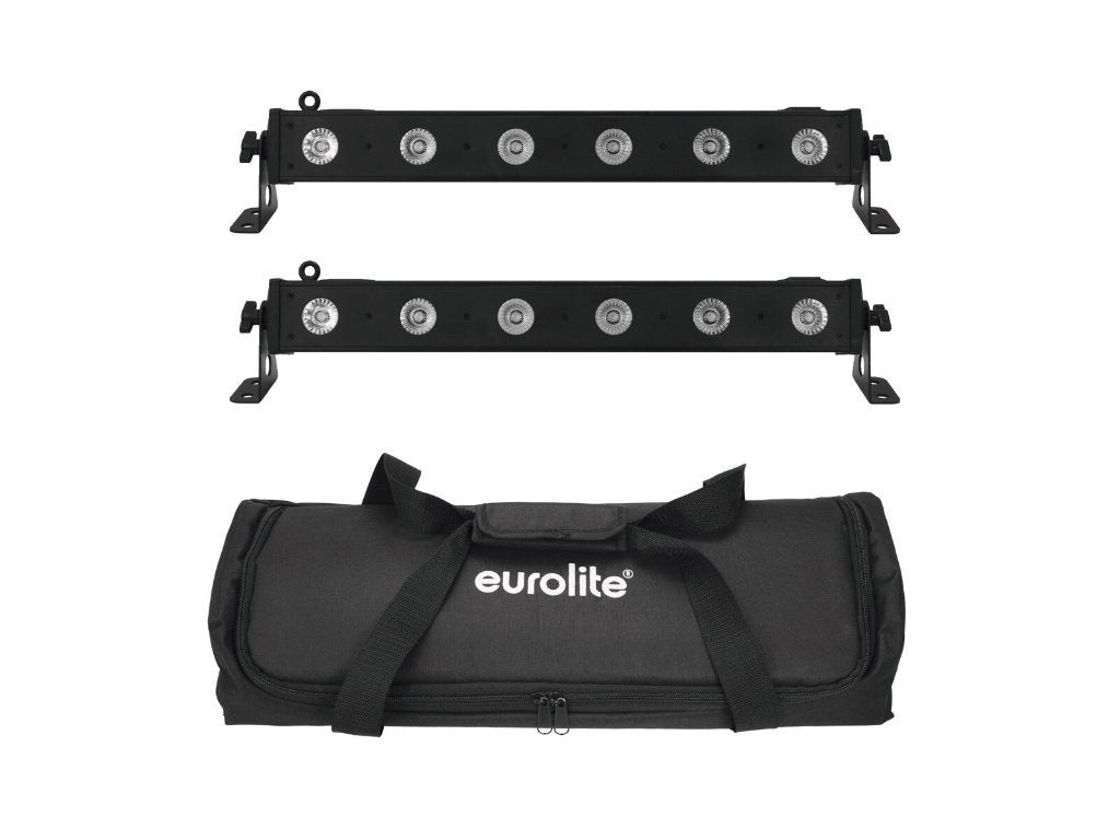 EUROLITE Set 2x LED BAR-6 QCL RGBW + Soft Bag, Geluidgestuurd, ., Nieuw, Ophalen of Verzenden