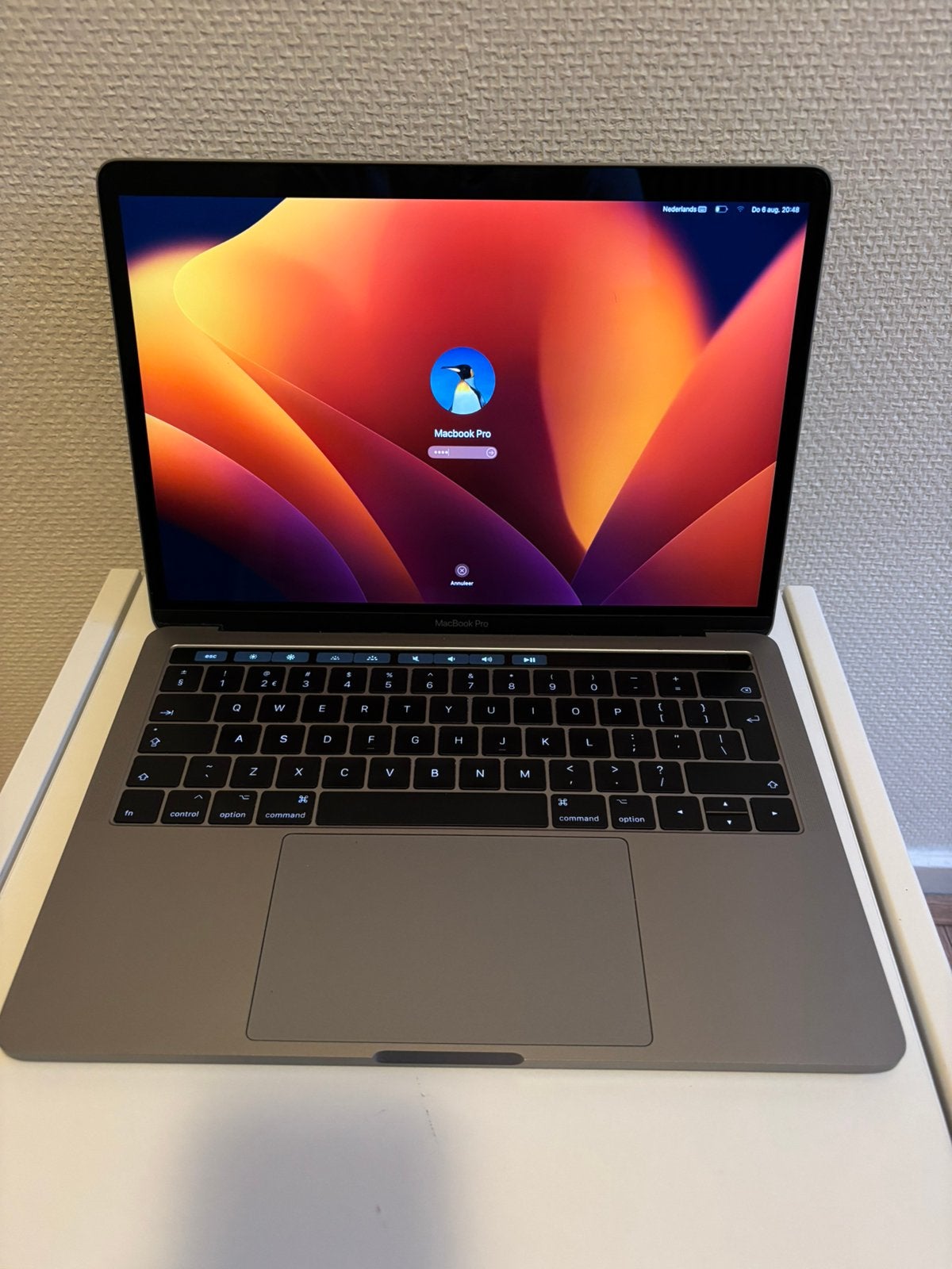 Macbook Pro 2017, 256GB met Touchbar & Touch ID, 256 GB, 8 GB, 13 inch, Zo goed als nieuw