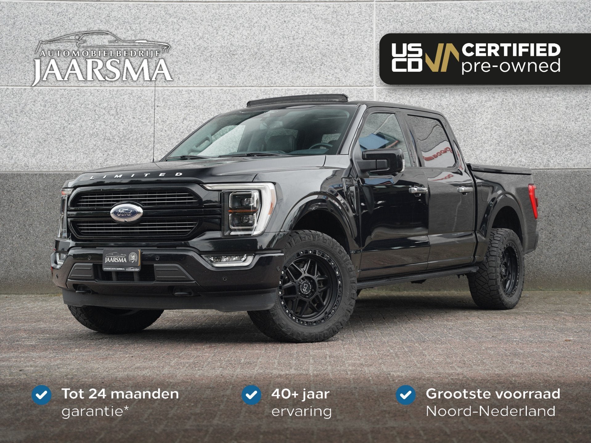 Ford USA F-150 Limited 430pk PowerBoost Full Hybrid SuperCre, Auto's, Automaat, Gebruikt, Euro 6, Blauw