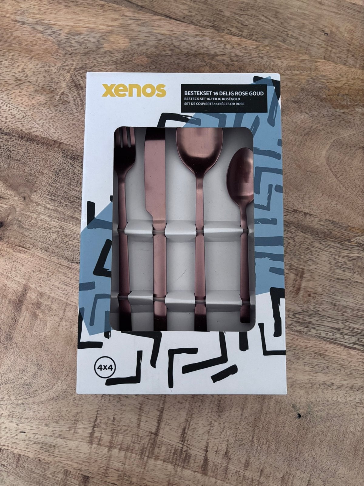 Xenos Bestekset 16-delig – Roségoud – Nieuw in doos, Bestekset, Overige typen, Nieuw, Ophalen of Verzenden