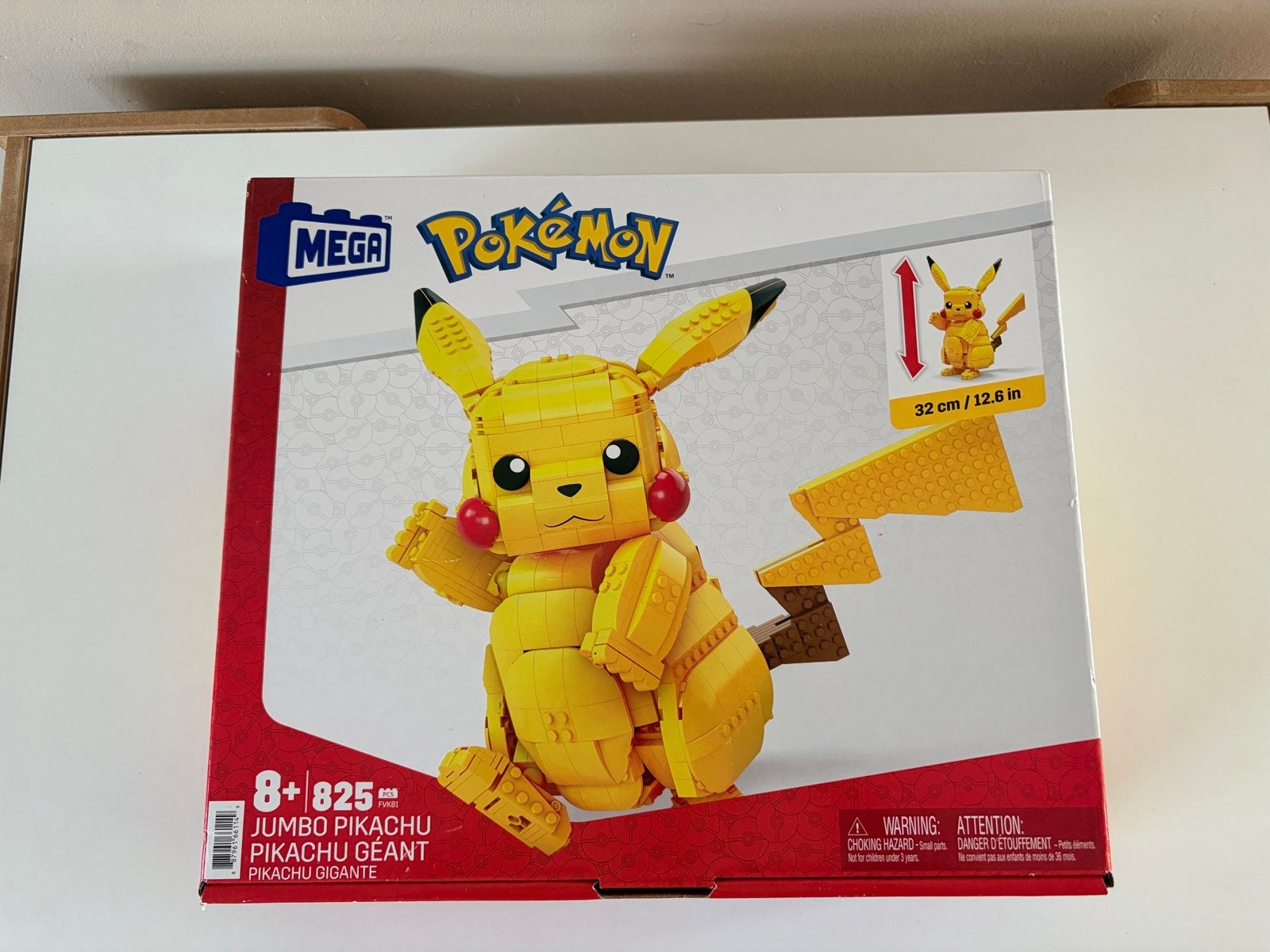 Mega Construx Pokémon Jumbo Pikachu Bouwset (825 stuks), Ophalen of Verzenden, Nieuw, Megabloks