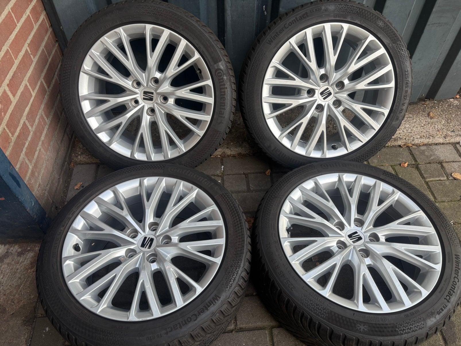17 inch 5x112 orig Seat velgen+ winterbanden, Ophalen