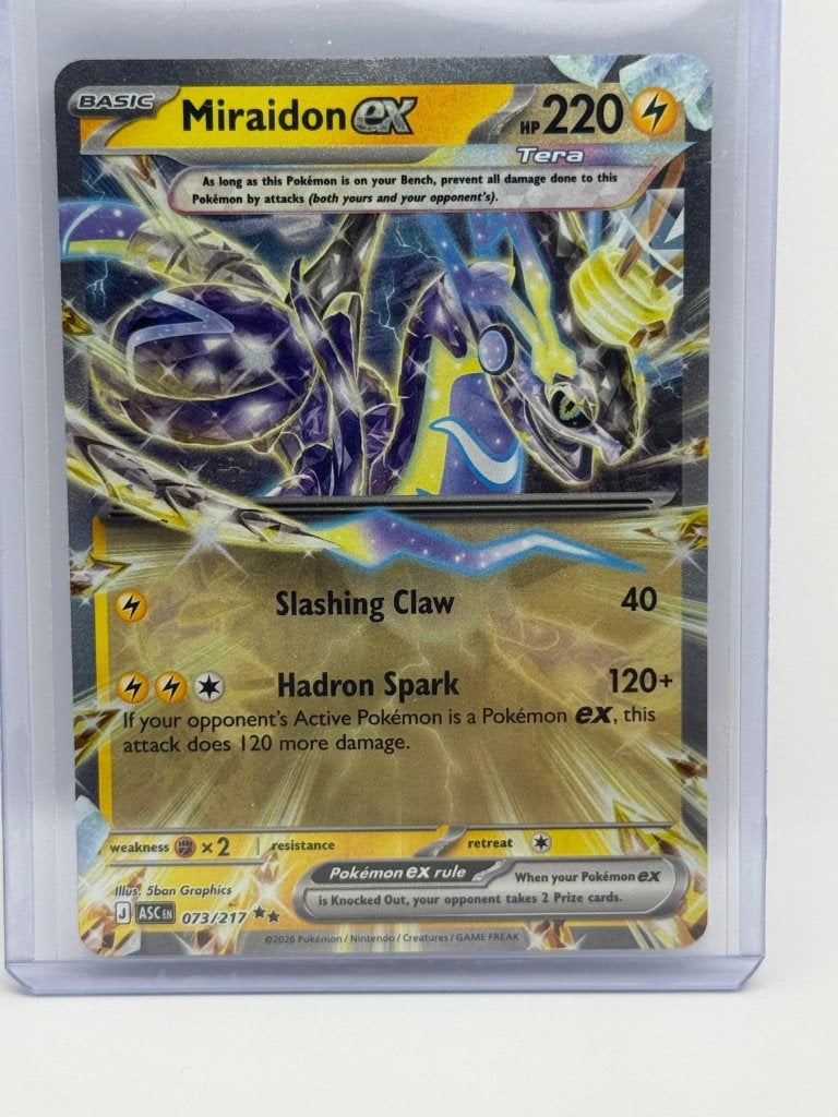 Miraidon Ex #73 Pokémon Ascended Heroes, Ophalen of Verzenden, Nieuw, Losse kaart, Foil