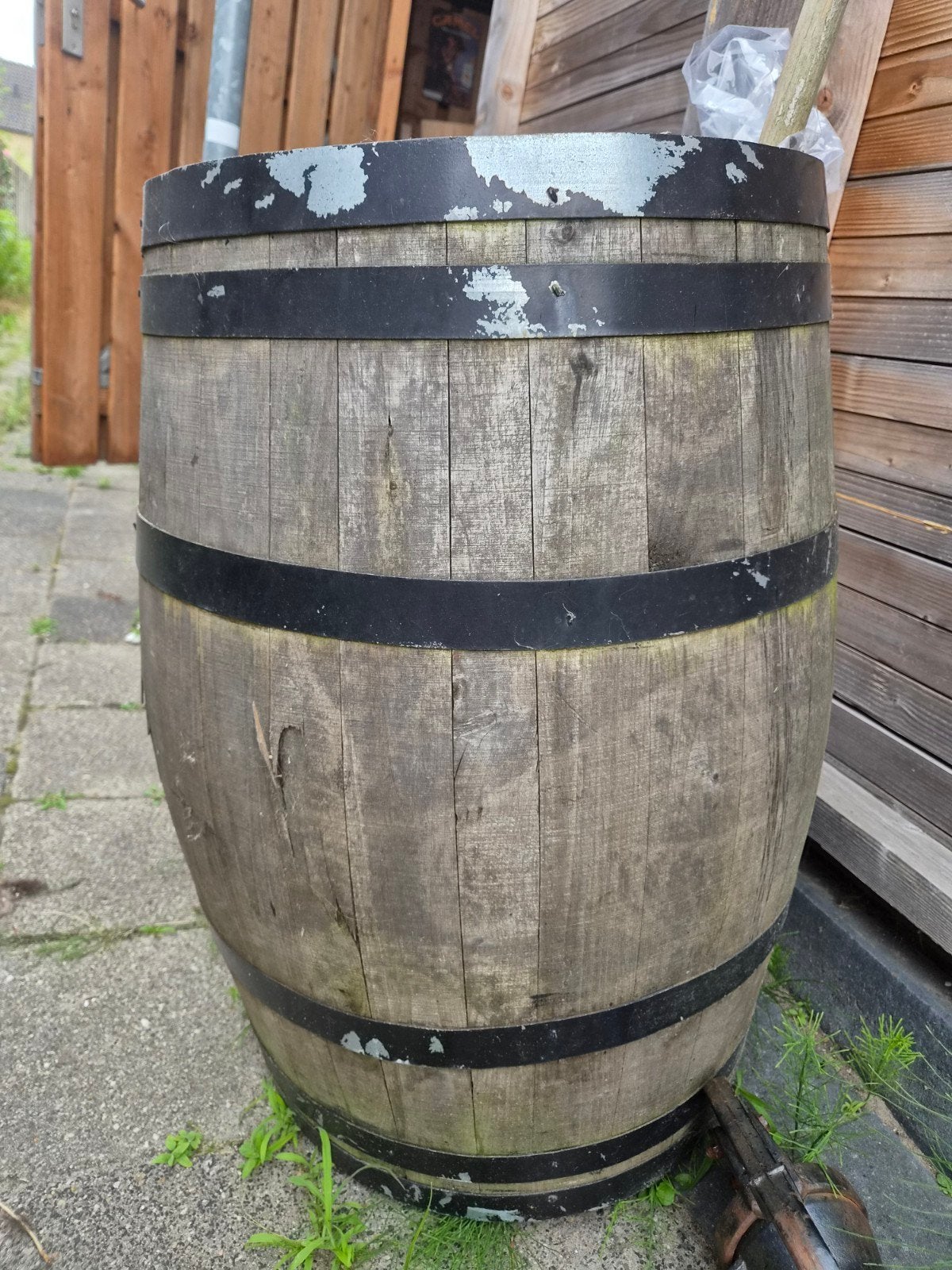 Oude regenton, Tuin en Terras, Regentonnen, 150 liter of meer, Ophalen, Gebruikt, Hout